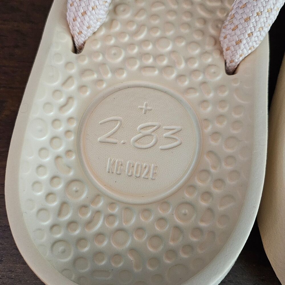 Allbirds Sugar Zeffer 2 "Lux Beige" Flip Flop Sandals Size M11 W13 New - Picture 6 of 9